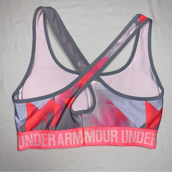 Under Armour Gray Women’s Sports Bra Small Cross Back Exercise Athletic Yoga Run - Picture 3 of 6